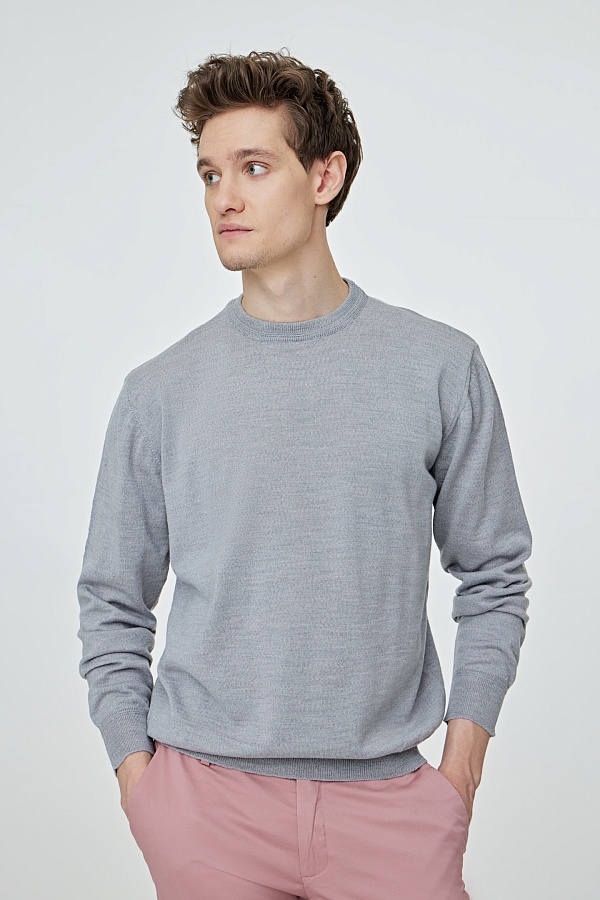 Джемпер серого цвета из шерсти