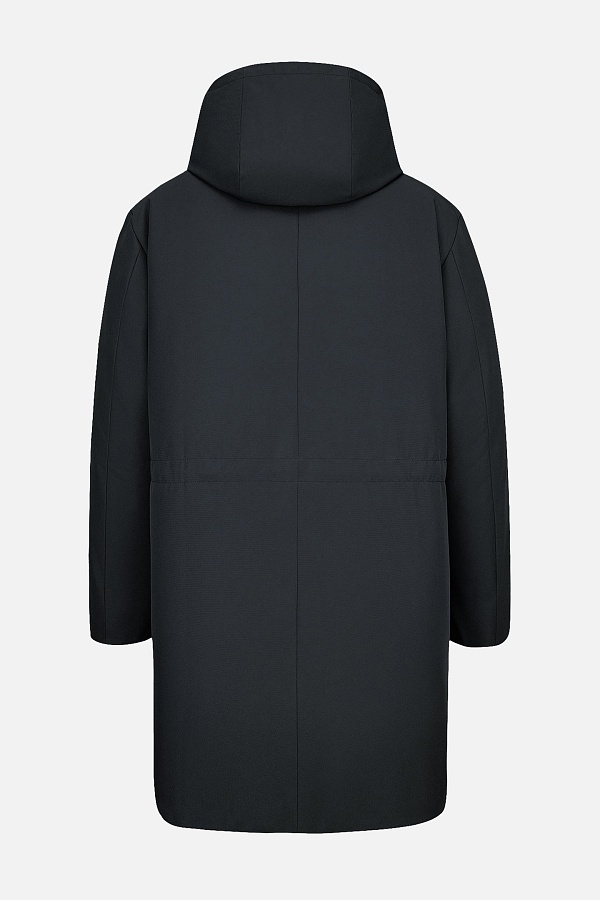 Черная пуховая куртка с капюшоном