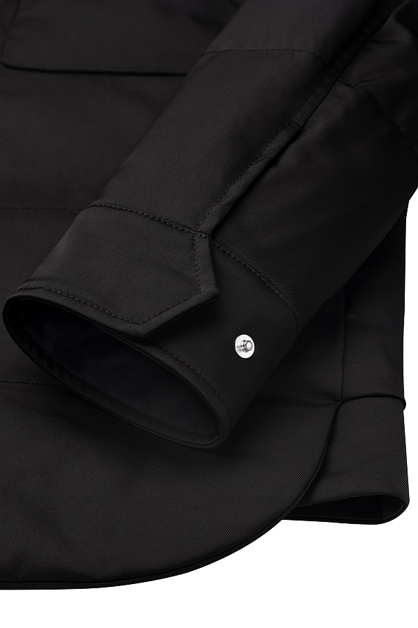 Черный ультратонкий пуховик