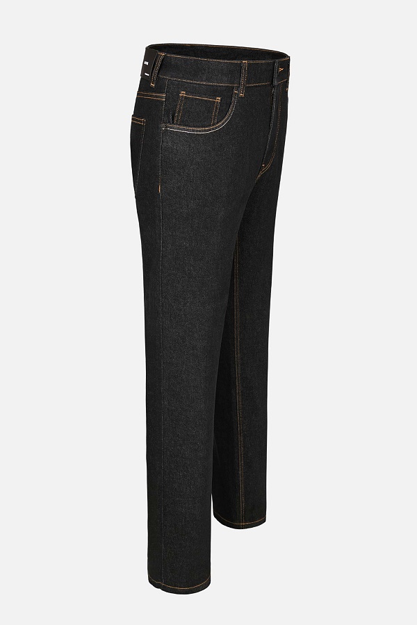 Черные джинсы с контрастной строчкой