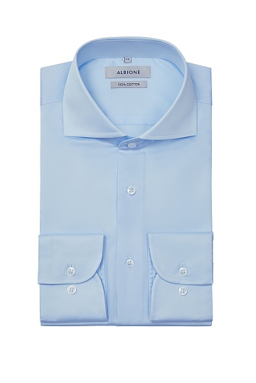 Голубая однотонная сорочка