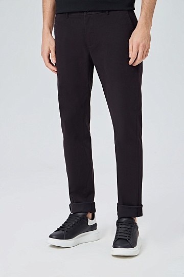 Темно-фиолетовые хлопковые брюки