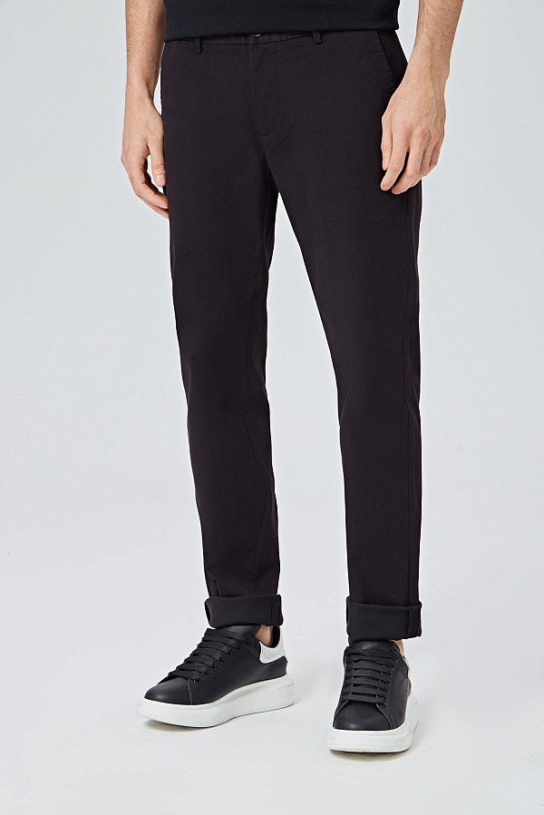 Темно-фиолетовые хлопковые брюки