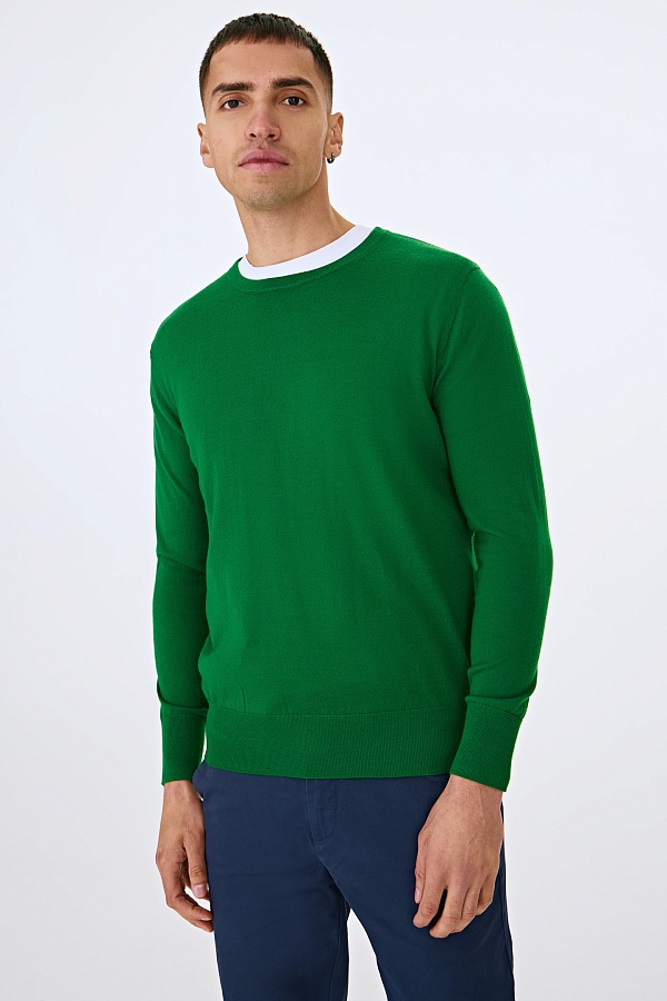 Зеленый джемпер из шерсти
