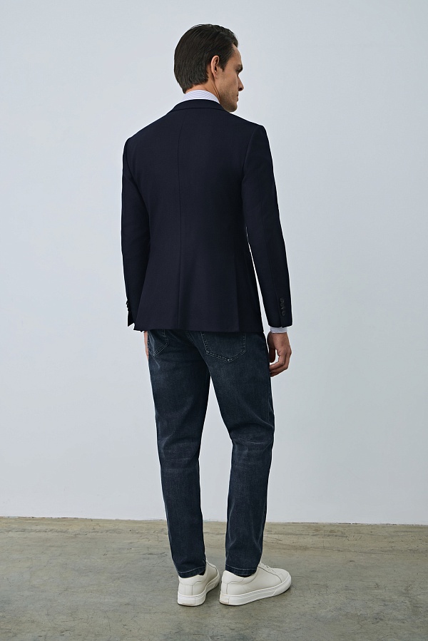 Темно-синий пиджак из шерсти
