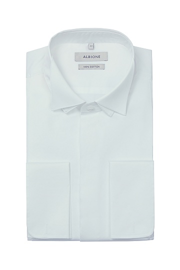 Белая сорочка под запонку