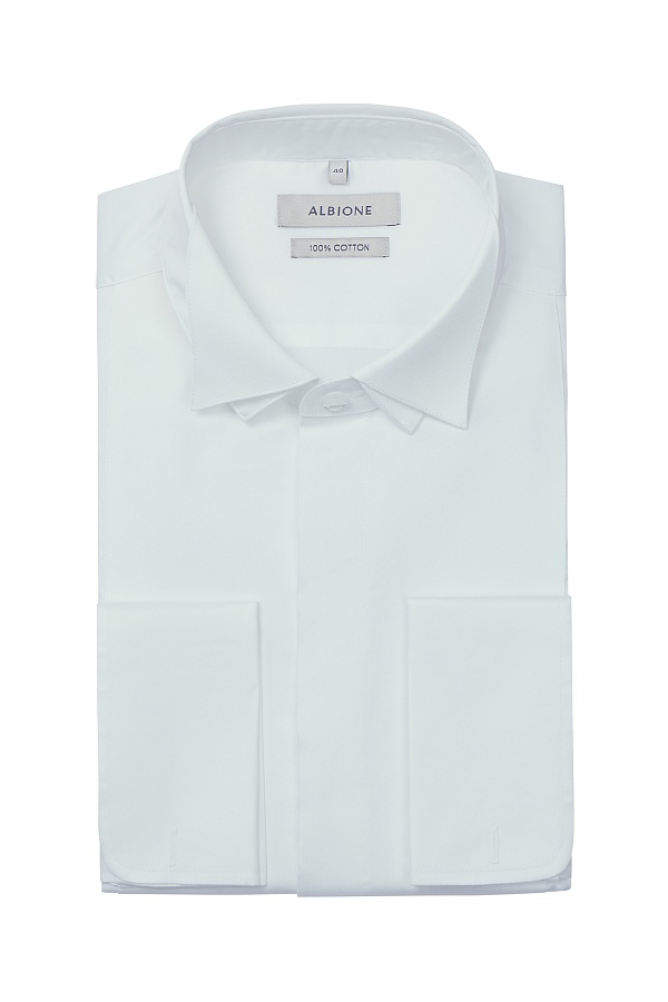 Белая сорочка под запонку