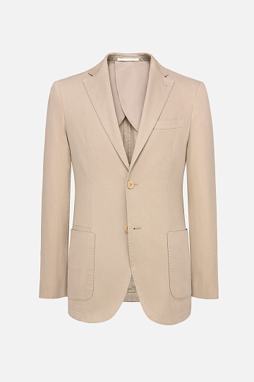 Пиджак бежевого цвета на двух пуговицах