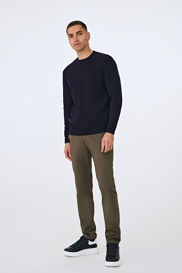 Темно-синий джемпер из шерсти