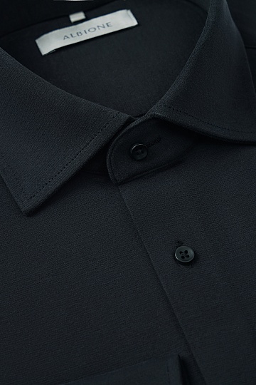 Однотонная черная сорочка