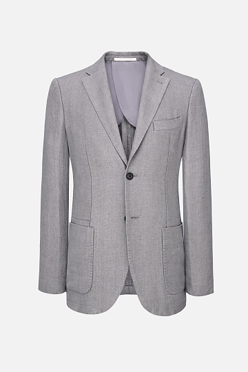 Льяной пиджак серого цвета