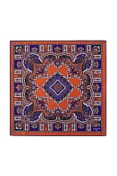 Красно-фиолетовый платок с орнаментом