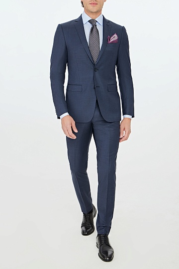 Серо-синий костюм