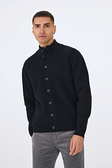 Черный кардиган с добавлением кашемира