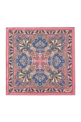 Розово-голубой платок с орнаментом