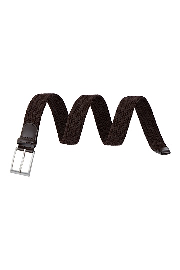 Темно-коричневый текстильный ремень