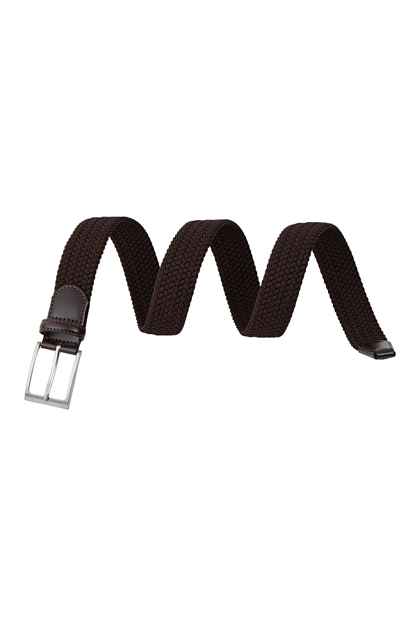 Темно-коричневый текстильный ремень