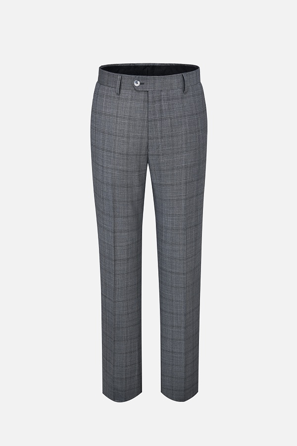 Серые брюки в клетку