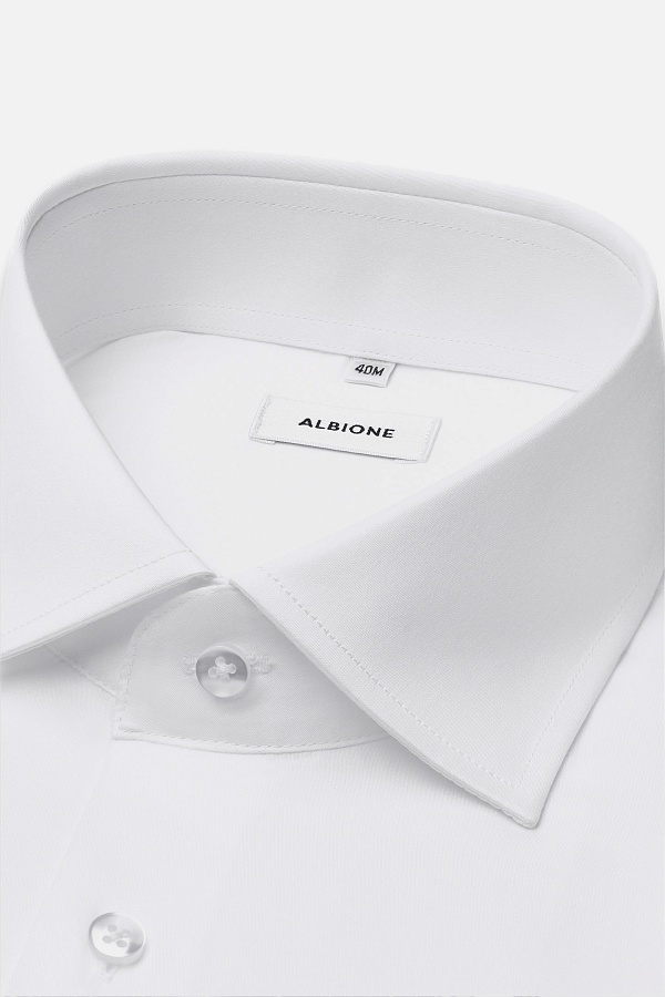 Белая однотонная рубашка