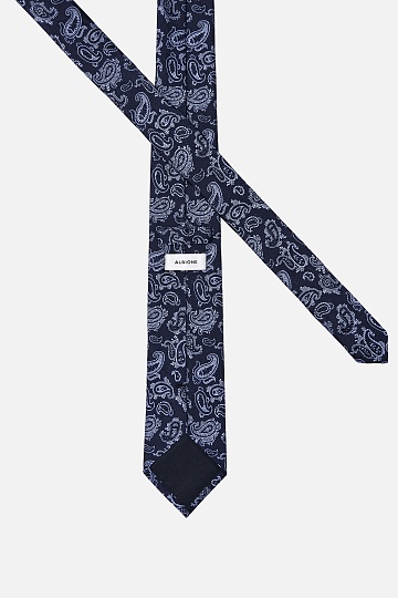 Галстук черного цвета с узором огурцы