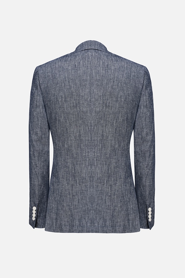 Льняной пиджак серого цвета