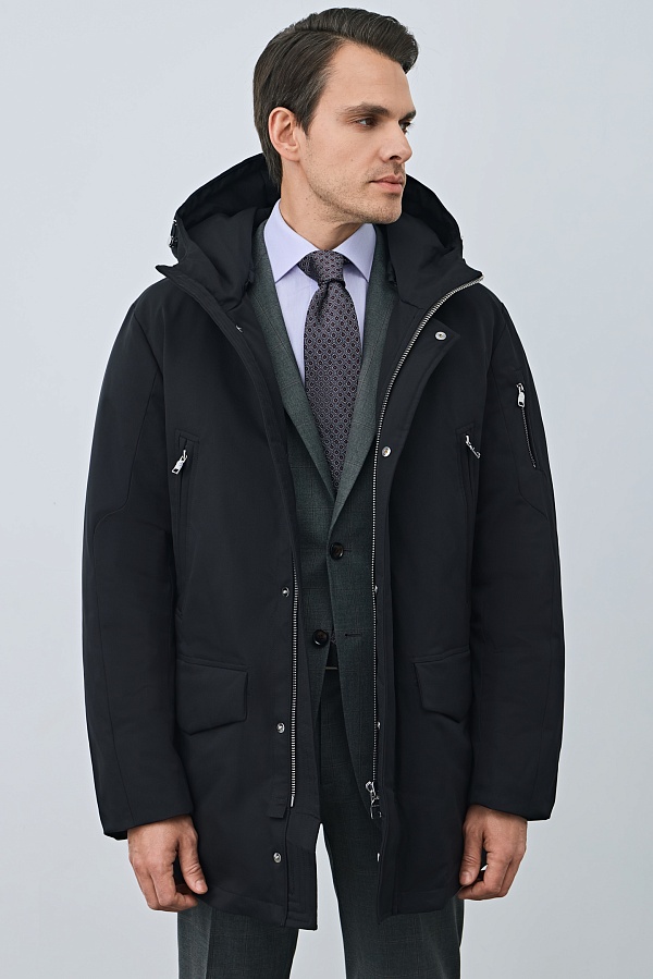 Парка черного цвета