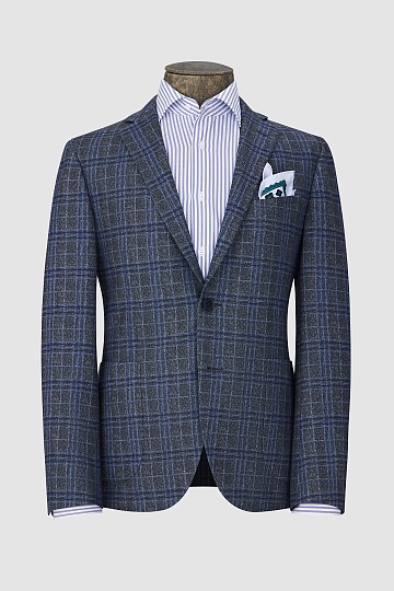 Серый пиджак в клетку