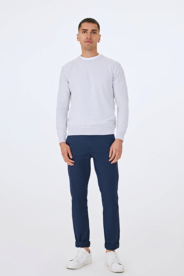 Светло-серый джемпер из хлопка