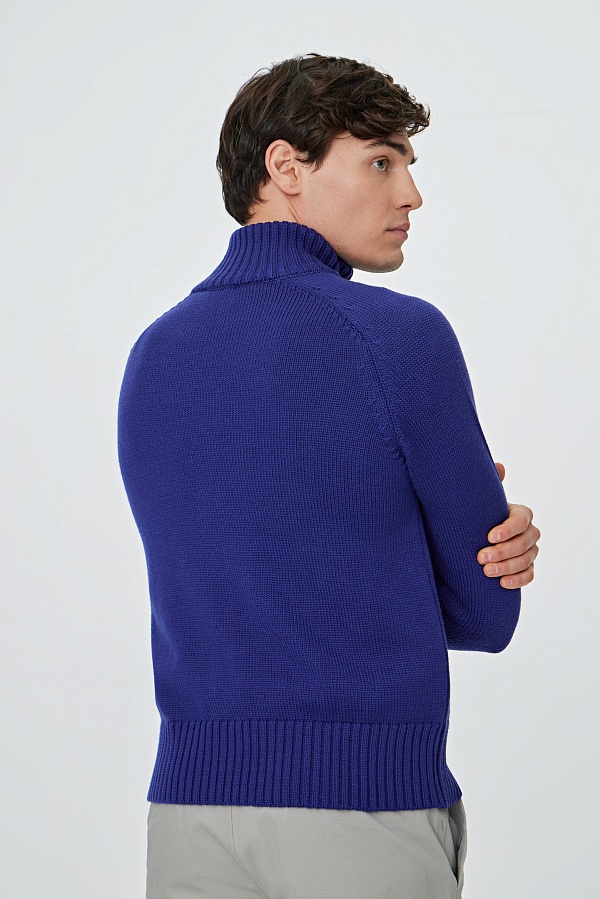 Синий кардиган на молнии