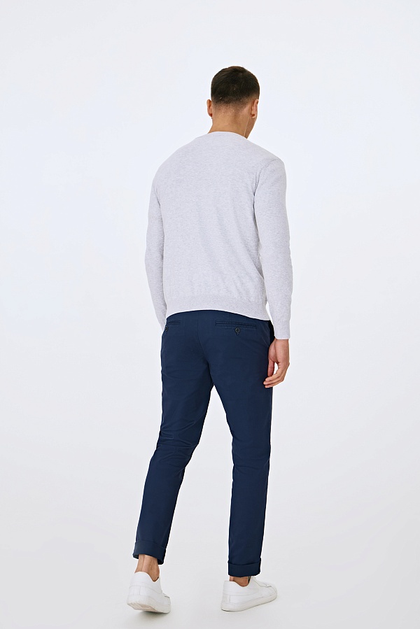 Светло-серый джемпер из хлопка