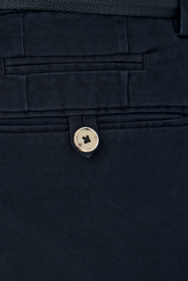 Хлопковые брюки иссиня-черного цвета