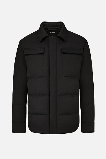 Черный ультратонкий пуховик