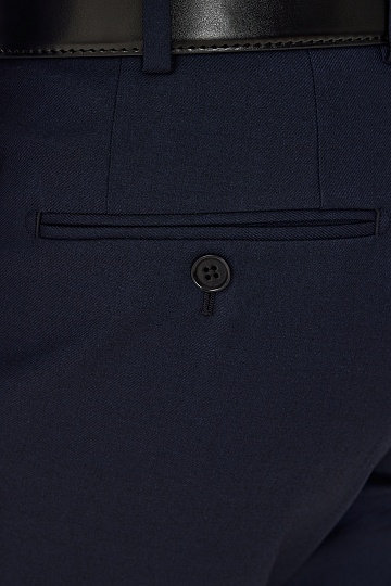 Однотонные темно-синие брюки