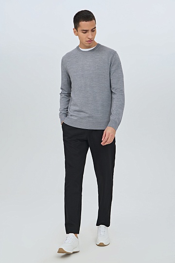 Серый джемпер с круглой горловиной
