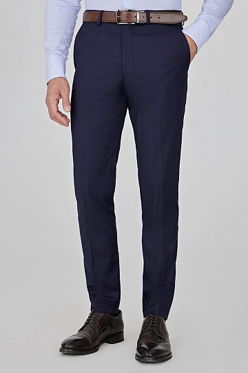 Чернильные брюки в клетку