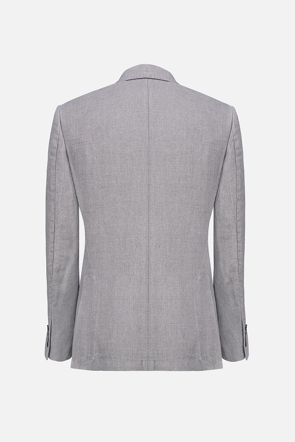 Льяной пиджак серого цвета