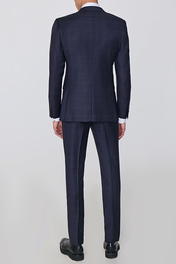 Темно-синий костюм в крупную клетку FREDDY II