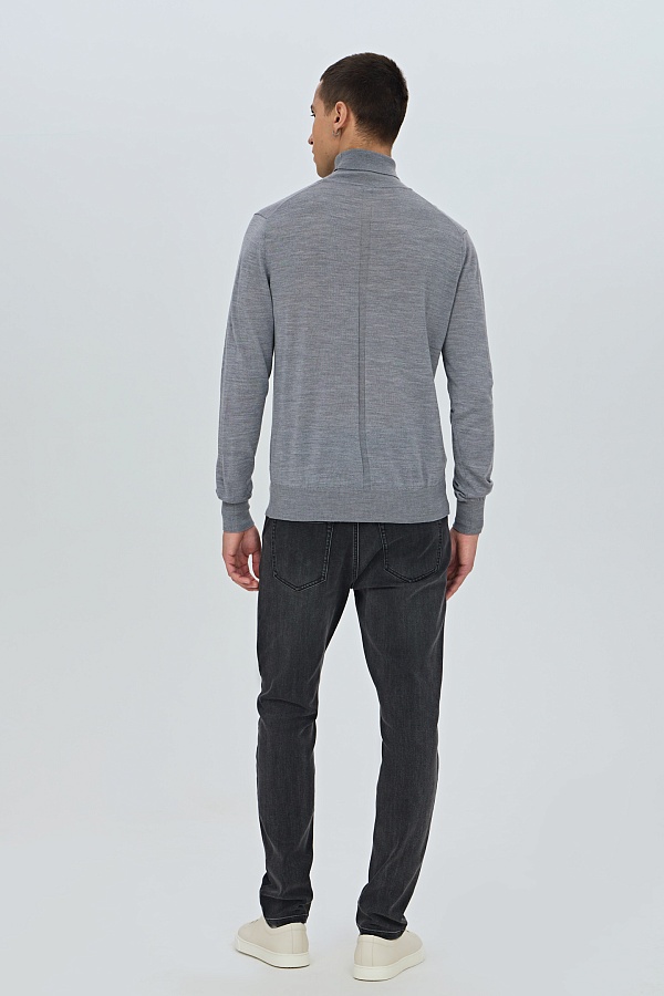 Серая меланжевая водолазка