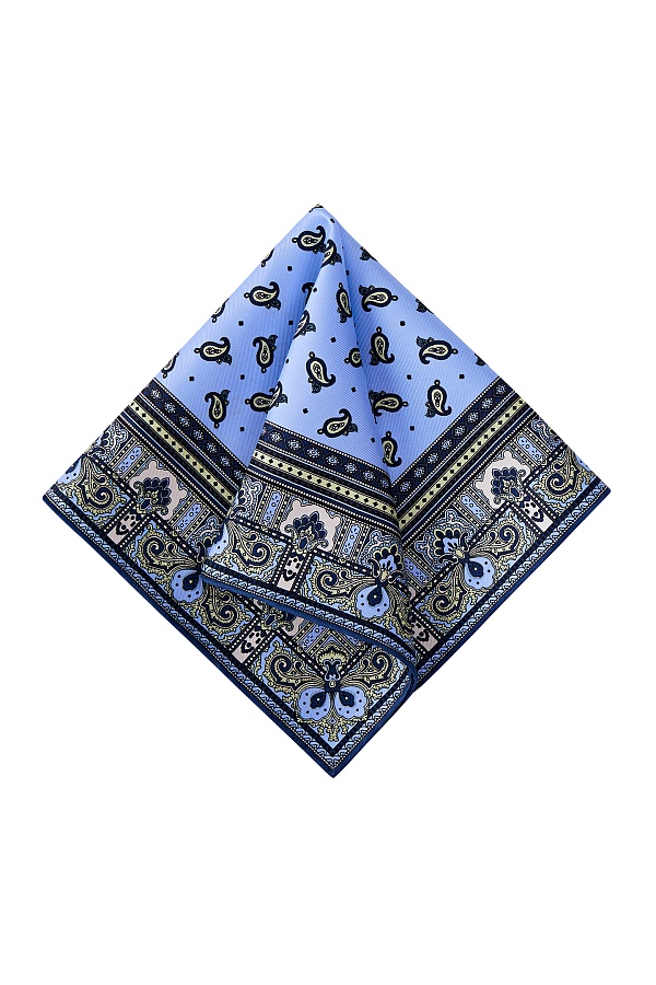 Голубой платок с узором пейсли