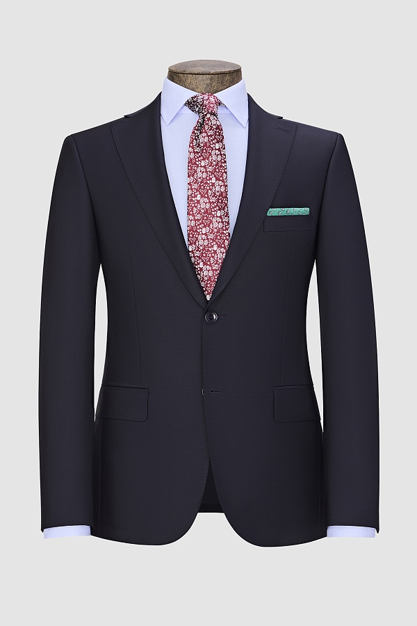 Однотонный иссиня-черный костюм