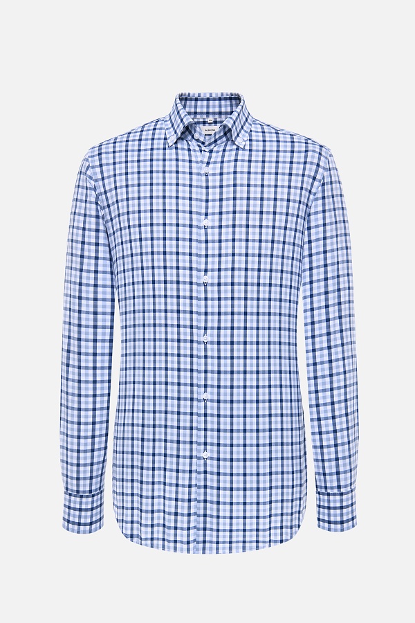 Рубашка в синюю клетку
