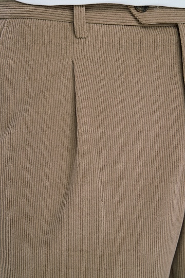 Бежевые вельветовые брюки