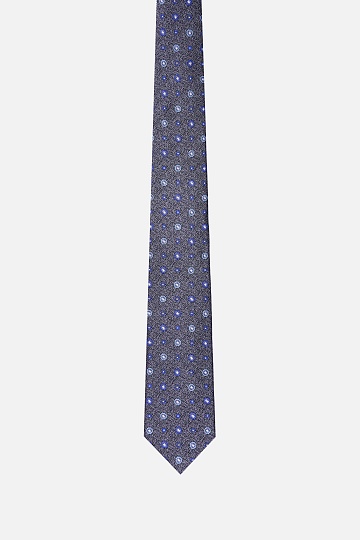 Серый галстук с узором