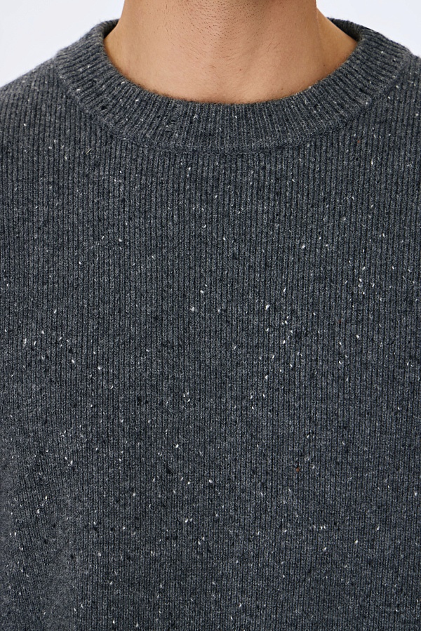 Серый джемпер с эффектом меланж