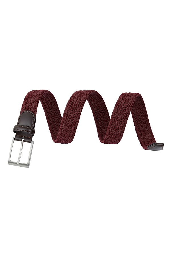 Бордовый текстильный ремень