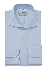 Голубая однотонная сорочка