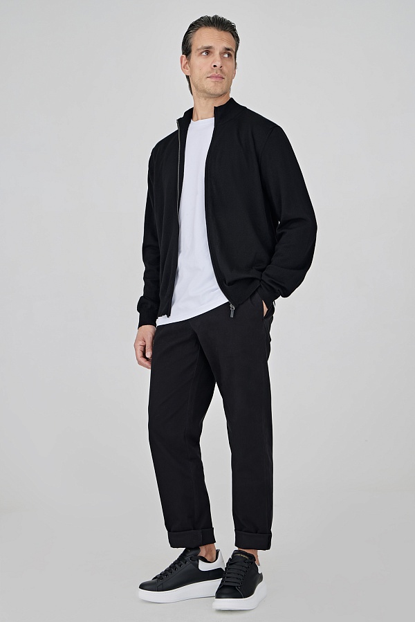 Черные хлопковые брюки
