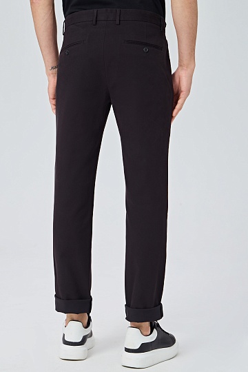 Темно-фиолетовые хлопковые брюки