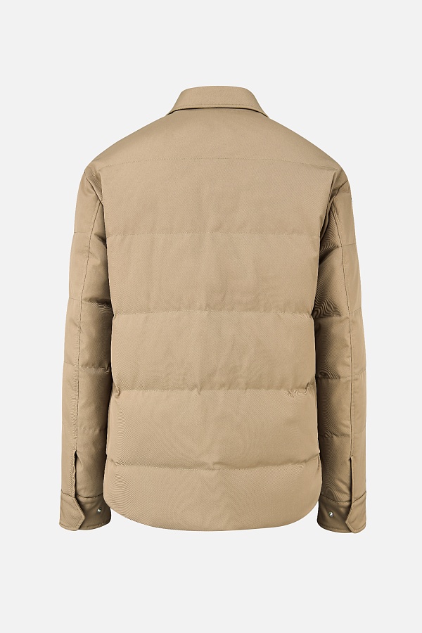 Бежевый ультратонкий пуховик