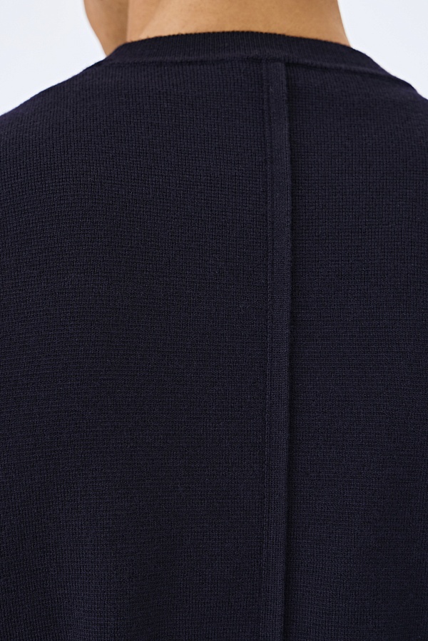 Темно-синий джемпер из шерсти